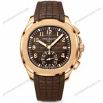 Super Clone Patek Philippe Aquanaut Chronograph 5968R-001 Brown Dial Rose Gold 42.2mm – Swiss SuperClone