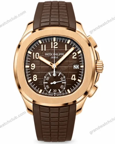 Super Clone Patek Philippe Aquanaut Chronograph 5968R-001 Brown Dial Rose Gold 42.2mm – Swiss SuperClone