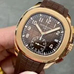 Super Clone Patek Philippe Aquanaut Chronograph 5968R-001 Brown Dial Rose Gold 42.2mm – Swiss SuperClone