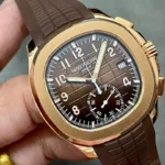 Super Clone Patek Philippe Aquanaut Chronograph 5968R-001 Brown Dial Rose Gold 42.2mm – Swiss SuperClone