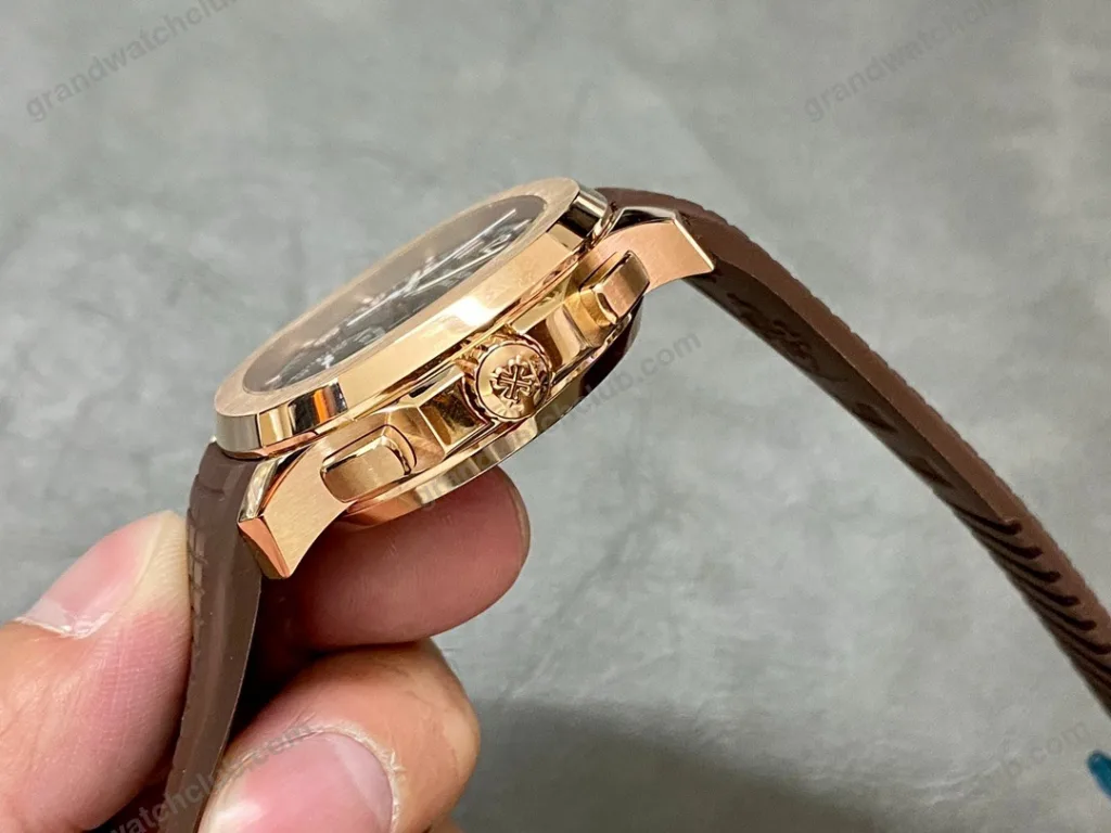 Super Clone Patek Philippe Aquanaut Chronograph 5968R-001 Brown Dial Rose Gold 42.2mm – Swiss SuperClone
