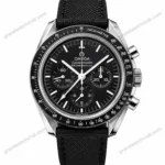 Super Clone Omega Speedmaster Moonwatch Professional 42mm Black Dial Black Fabric Strap – Swiss SuperClone