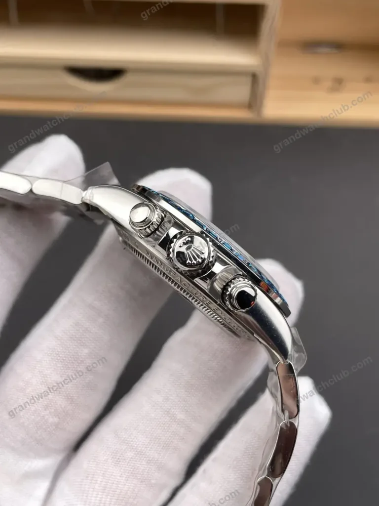 Super Clone Rolex Cosmograph Daytona Artisans de Genève Blue Skeleton Sapphire Bezel 116520 – Swiss SuperClone - photo 6