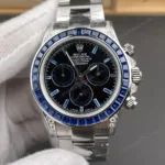 Super Clone Rolex Cosmograph Daytona Blue Sapphire Diamond Bezel Black Dial 116520 – Swiss SuperClone - photo 7