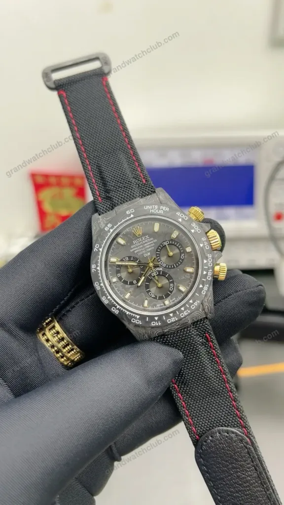 Super Clone Rolex Cosmograph Daytona DIW Carbon Gold Accent 116500LN – Swiss SuperClone - photo 5
