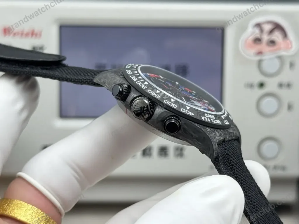 Super Clone Rolex Cosmograph Daytona DIW Carbon Graffiti Red Blue 116500LN – Swiss SuperClone - photo 3