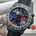 Super Clone Rolex Cosmograph Daytona DIW Carbon Graffiti Red Blue 116500LN – Swiss SuperClone - photo 5