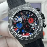 Super Clone Rolex Cosmograph Daytona DIW Carbon Graffiti Red Blue 116500LN – Swiss SuperClone - photo 6