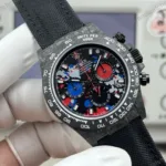 Super Clone Rolex Cosmograph Daytona DIW Carbon Graffiti Red Blue 116500LN – Swiss SuperClone - photo 8