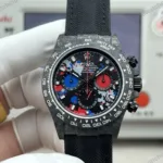 Super Clone Rolex Cosmograph Daytona DIW Carbon Graffiti Red Blue 116500LN – Swiss SuperClone - photo 9