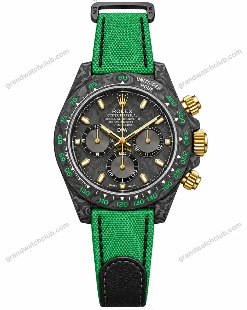 Super Clone Rolex Cosmograph Daytona DIW Carbon Green 116500LN – Swiss SuperClone