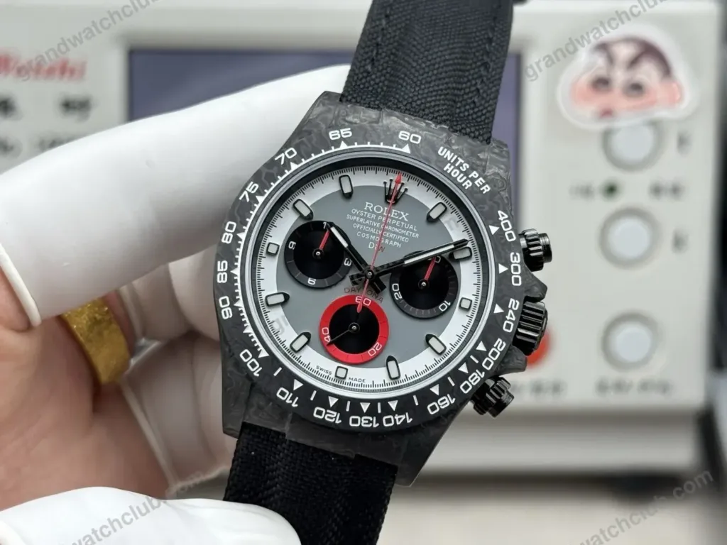 Super Clone Rolex Cosmograph Daytona DIW Carbon Grey Red Panda 116500LN – Swiss SuperClone - photo 7