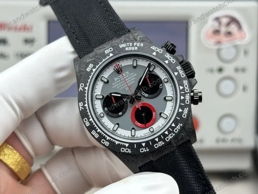 Super Clone Rolex Cosmograph Daytona DIW Carbon Grey Red Panda 116500LN – Swiss SuperClone - photo 8