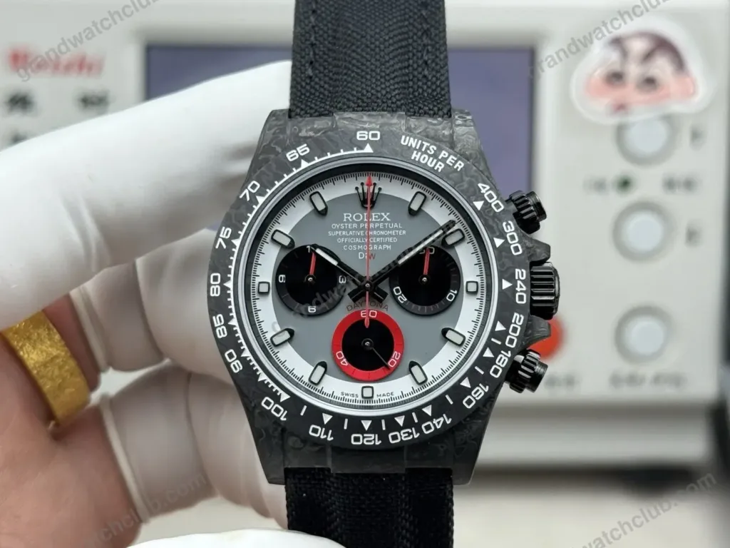 Super Clone Rolex Cosmograph Daytona DIW Carbon Grey Red Panda 116500LN – Swiss SuperClone - photo 9