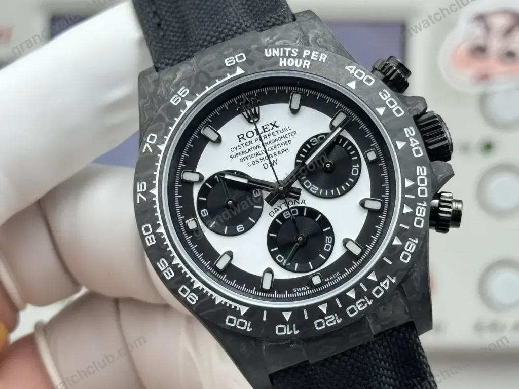 Super Clone Rolex Cosmograph Daytona DIW Carbon Panda 116500LN – Swiss SuperClone - photo 6