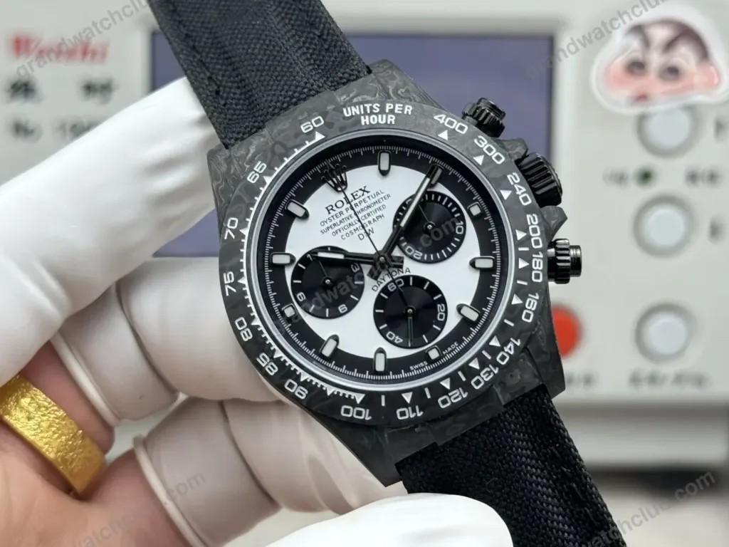 Super Clone Rolex Cosmograph Daytona DIW Carbon Panda 116500LN – Swiss SuperClone - photo 8