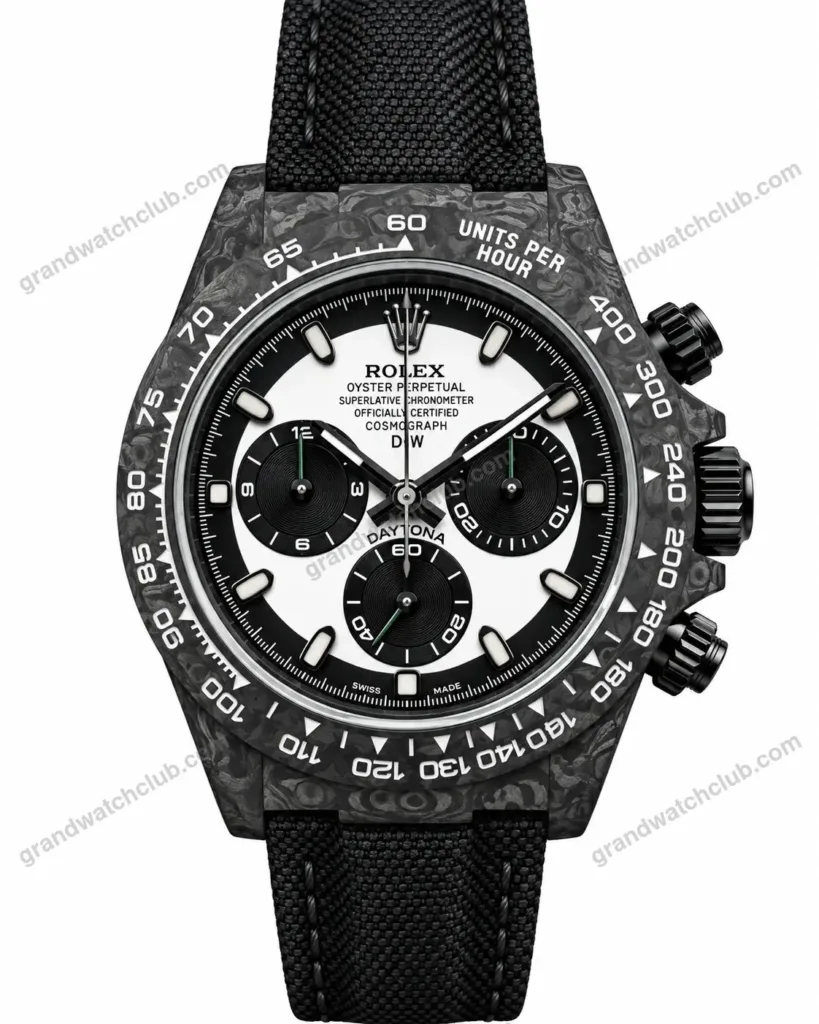 Super Clone Rolex Cosmograph Daytona DIW Carbon Panda 116500LN – Swiss SuperClone