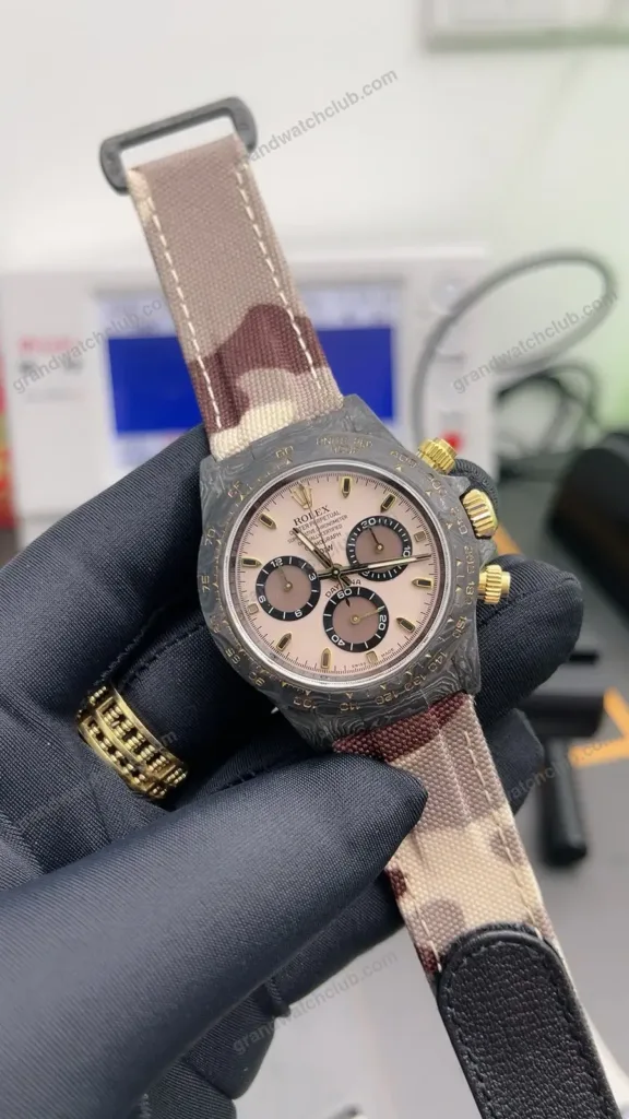 Super Clone Rolex Cosmograph Daytona DIW Desert Camo Pink 116500LN – Swiss SuperClone - photo 5