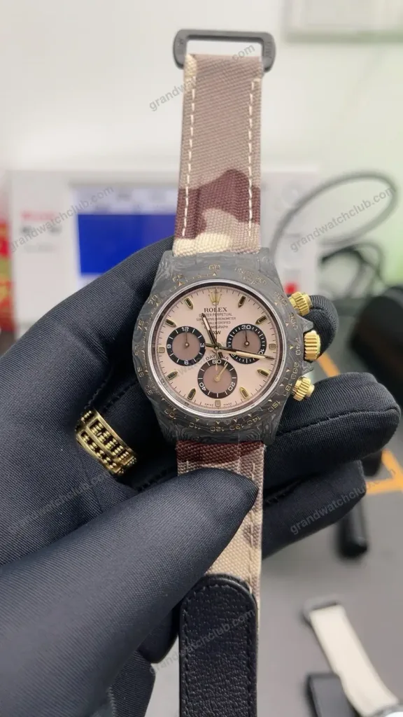 Super Clone Rolex Cosmograph Daytona DIW Desert Camo Pink 116500LN – Swiss SuperClone - photo 6