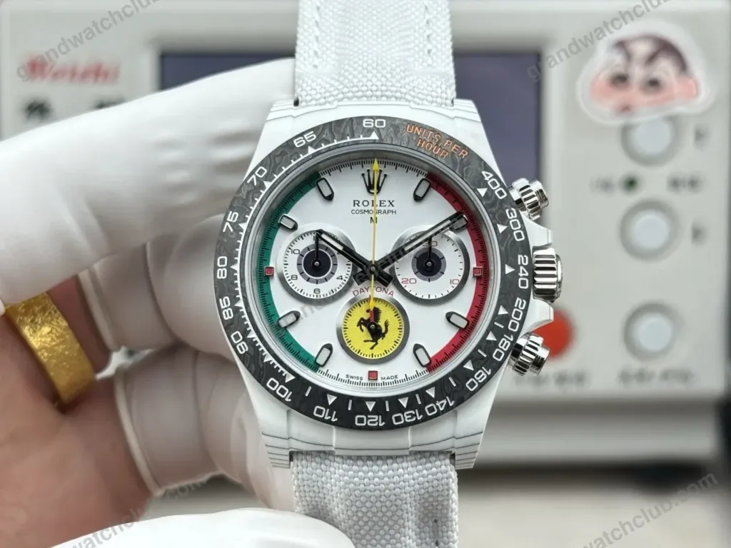 Super Clone Rolex Cosmograph Daytona DIW Ferrari White Carbon 116500LN – Swiss SuperClone - photo 9
