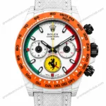 Super Clone Rolex Cosmograph Daytona DIW Ferrari White Carbon Orange Bezel 116500LN – Swiss SuperClone