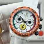 Super Clone Rolex Cosmograph Daytona DIW Ferrari White Carbon Orange Bezel 116500LN – Swiss SuperClone - photo 5