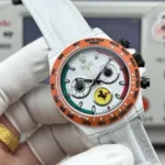 Super Clone Rolex Cosmograph Daytona DIW Ferrari White Carbon Orange Bezel 116500LN – Swiss SuperClone - photo 8
