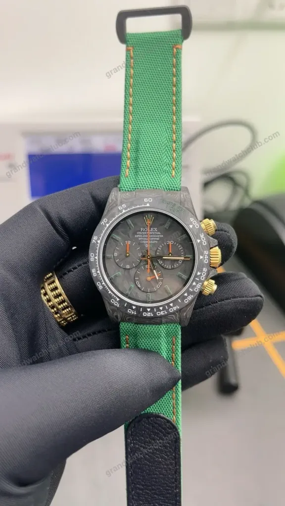 Super Clone Rolex Cosmograph Daytona DIW Forged Carbon Green 116500LN 40 mm – Swiss SuperClone - photo 6