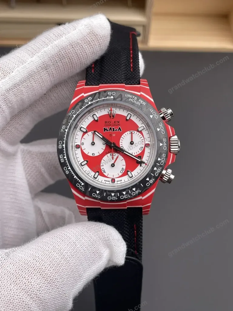 Super Clone Rolex Cosmograph Daytona DIW KAWS Red Carbon 116500LN – Swiss SuperClone - photo 8