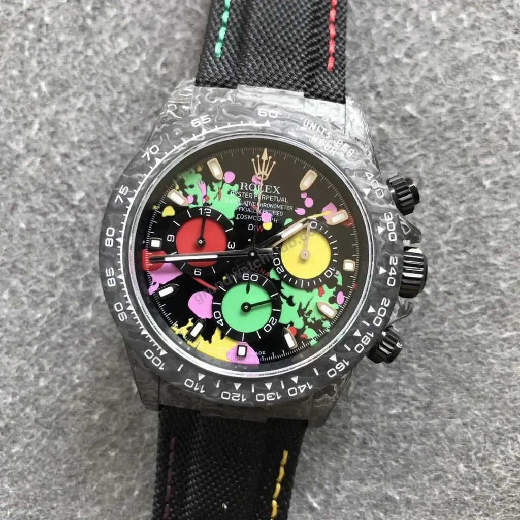 Super Clone Rolex Cosmograph Daytona DIW Motley Black 116500LN – Swiss SuperClone - photo 4