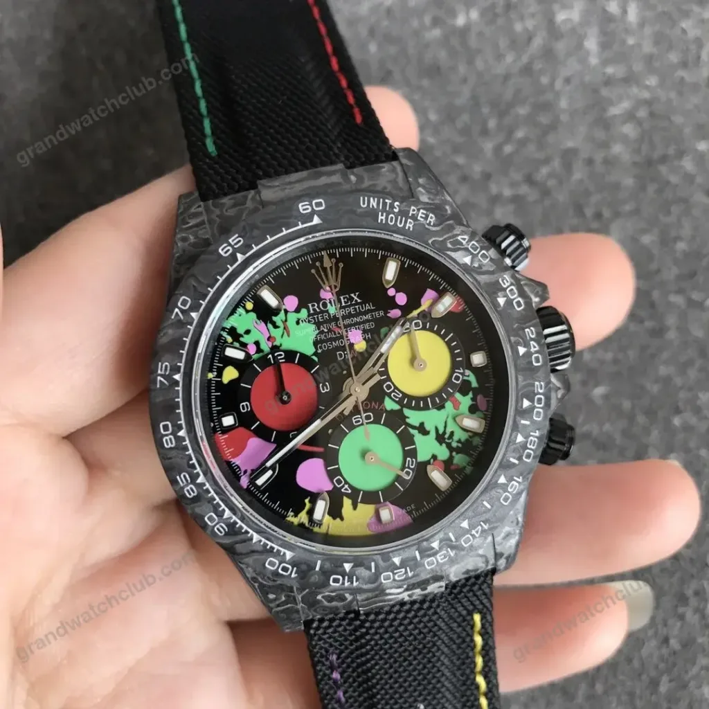 Super Clone Rolex Cosmograph Daytona DIW Motley Black 116500LN – Swiss SuperClone - photo 7
