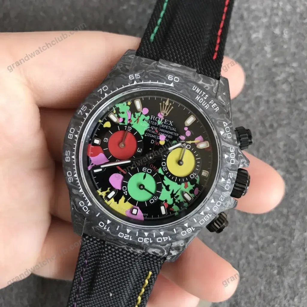 Super Clone Rolex Cosmograph Daytona DIW Motley Black 116500LN – Swiss SuperClone - photo 8