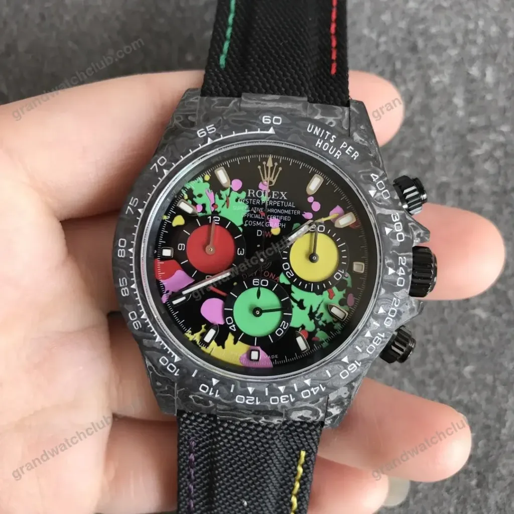 Super Clone Rolex Cosmograph Daytona DIW Motley Black 116500LN – Swiss SuperClone - photo 9