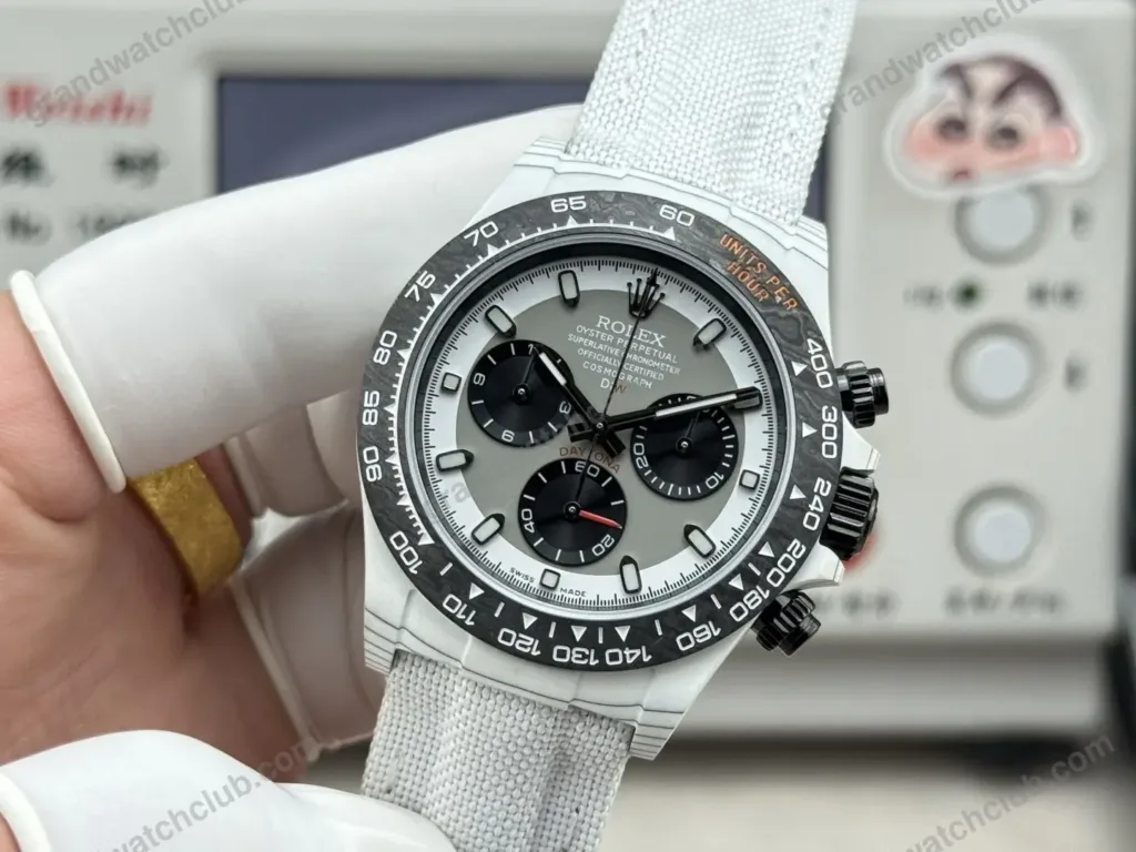 Super Clone Rolex Cosmograph Daytona DIW White Carbon Grey Panda 116500LN – Swiss SuperClone - photo 7