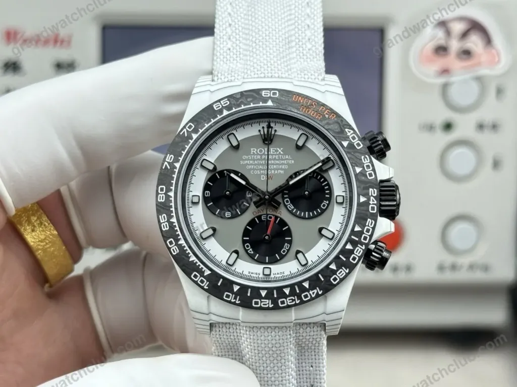 Super Clone Rolex Cosmograph Daytona DIW White Carbon Grey Panda 116500LN – Swiss SuperClone - photo 9