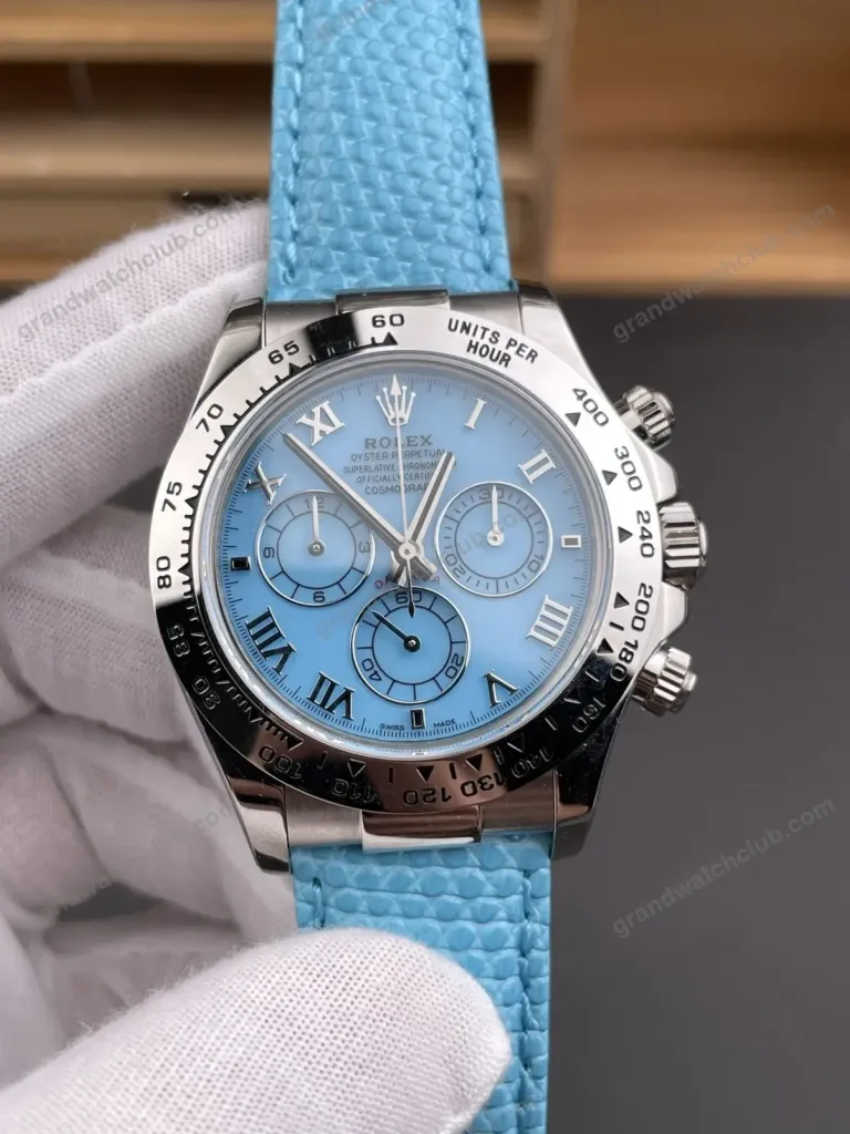 Super Clone Rolex Cosmograph Daytona Ice Blue Roman Dial 116520 – Swiss SuperClone - photo 3