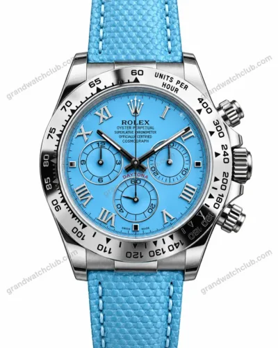 Super Clone Rolex Cosmograph Daytona Ice Blue Roman Dial 116520 – Swiss SuperClone