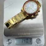 Super Clone Rolex Cosmograph Daytona Mother of Pearl Diamond Dial Orange Sapphire Bezel 116578SACO – Swiss SuperClone - photo 5