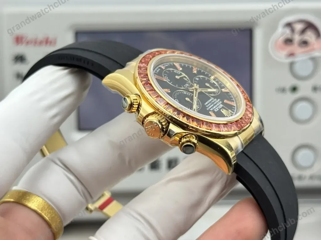 Super Clone Rolex Cosmograph Daytona Orange Sapphire Bezel Black Dial 116588SACO – Swiss SuperClone - photo 3