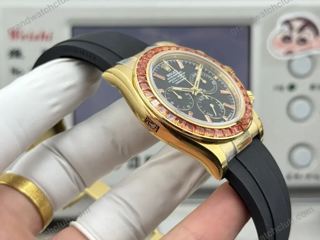 Super Clone Rolex Cosmograph Daytona Orange Sapphire Bezel Black Dial 116588SACO – Swiss SuperClone - photo 4