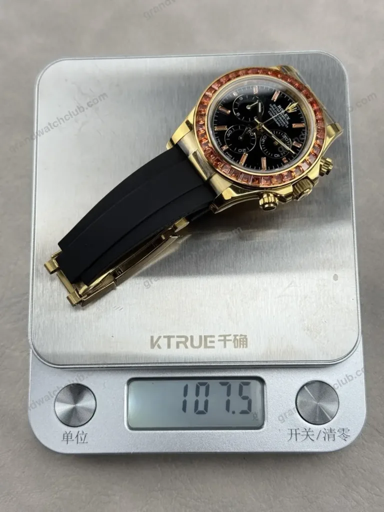 Super Clone Rolex Cosmograph Daytona Orange Sapphire Bezel Black Dial 116588SACO – Swiss SuperClone - photo 5