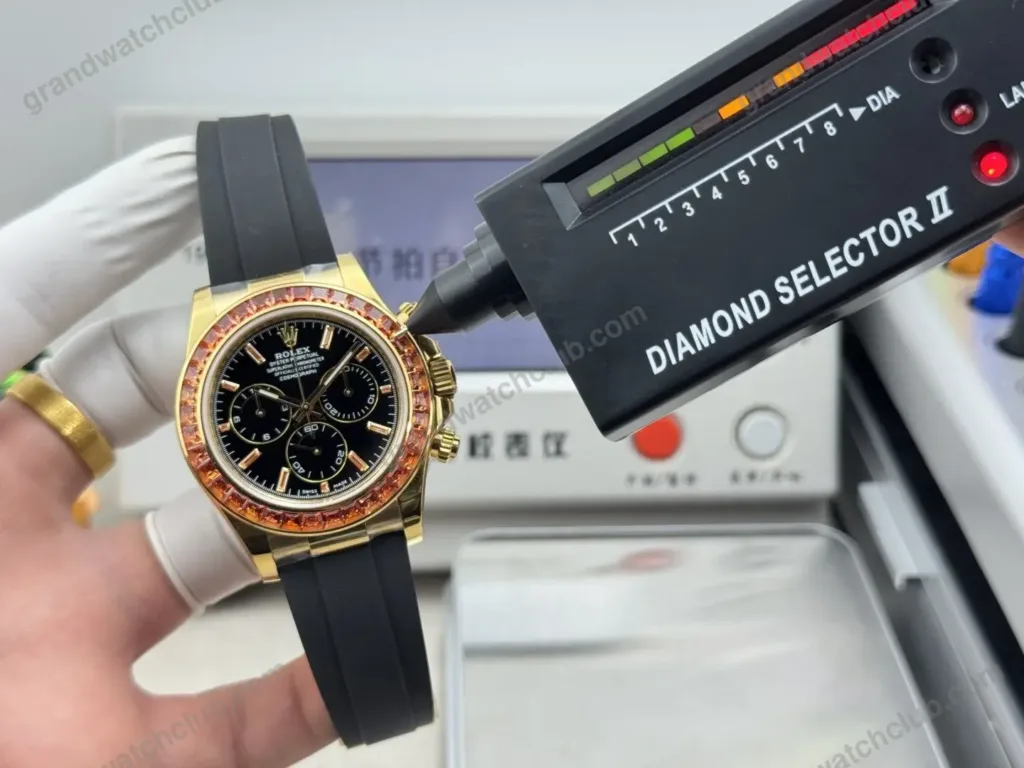 Super Clone Rolex Cosmograph Daytona Orange Sapphire Bezel Black Dial 116588SACO – Swiss SuperClone - photo 9