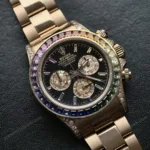 Super Clone Rolex Cosmograph Daytona Rainbow Everose Gold Black Dial 116595RBOW – Swiss SuperClone - photo 24