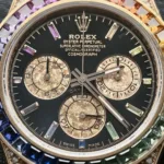 Super Clone Rolex Cosmograph Daytona Rainbow Everose Gold Black Dial 116595RBOW – Swiss SuperClone - photo 25