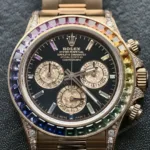 Super Clone Rolex Cosmograph Daytona Rainbow Everose Gold Black Dial 116595RBOW – Swiss SuperClone - photo 26