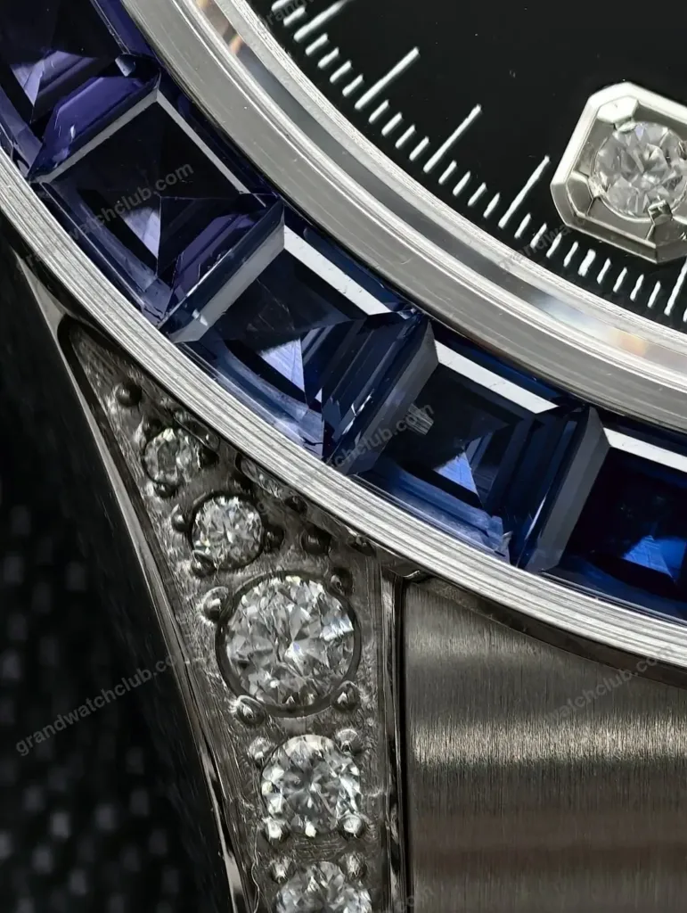 Super Clone Rolex Cosmograph Daytona Rainbow Sapphire Black Diamond Dial 116599RBOW – Swiss SuperClone - photo 23