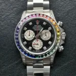 Super Clone Rolex Cosmograph Daytona Rainbow Sapphire Black Diamond Dial 116599RBOW – Swiss SuperClone - photo 27