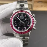 Super Clone Rolex Cosmograph Daytona Ruby Sapphire Bezel Black Dial 116520 – Swiss SuperClone - photo 10