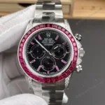 Super Clone Rolex Cosmograph Daytona Ruby Sapphire Bezel Black Dial 116520 – Swiss SuperClone - photo 8