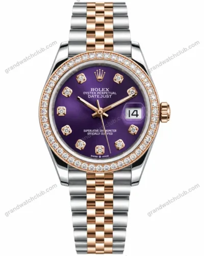 Super Clone Rolex Datejust Aubergine Diamond Dial 278381RBR Jubilee 31 mm – Swiss SuperClone